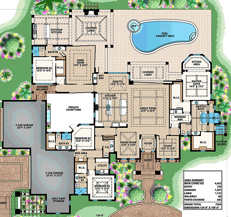Luxury Estate Floor Plan by ABG Alpha Builders Group