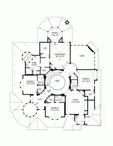 Victorian Beauty - 4BD - 4.5BT - 5,250 SF AC - Custom Home Floor Plan from Alpha Builders Group.