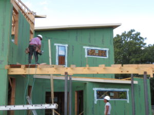 Modern New Homes Under Construction on Tillery Street, Austin, TX