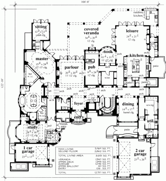 Alpha Builders Group French Chateau 1st Floor 4BD 8BT 8887SF AC Luxury Custom Home Floor Plan Jacksonville Florida 274x300@2x 